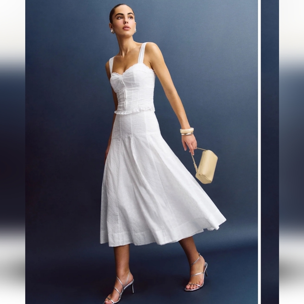 🆕 Reformation Anatolia Two Piece Corset Top Skirt Dress New In Box